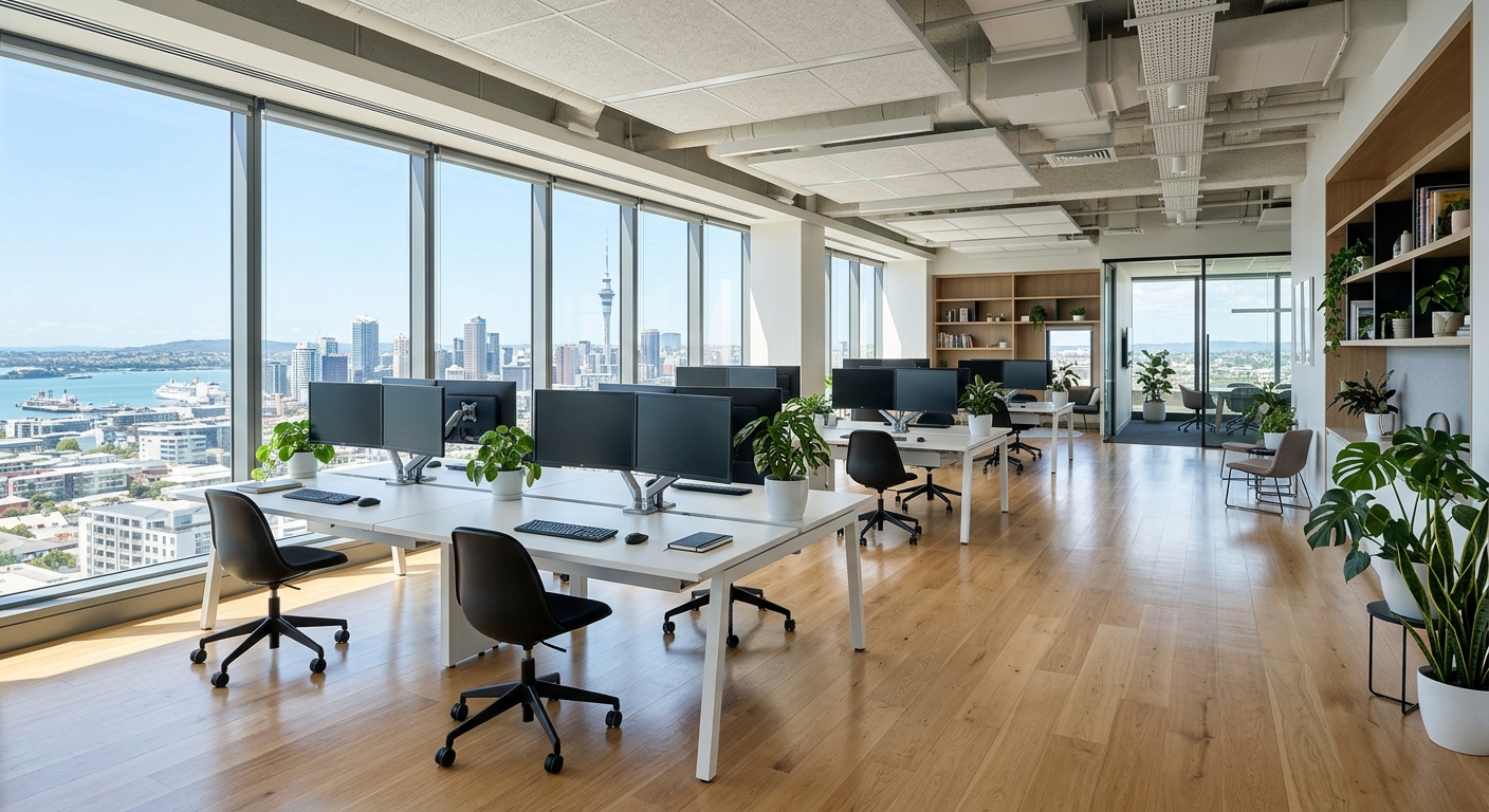 Clean modern Auckland office space